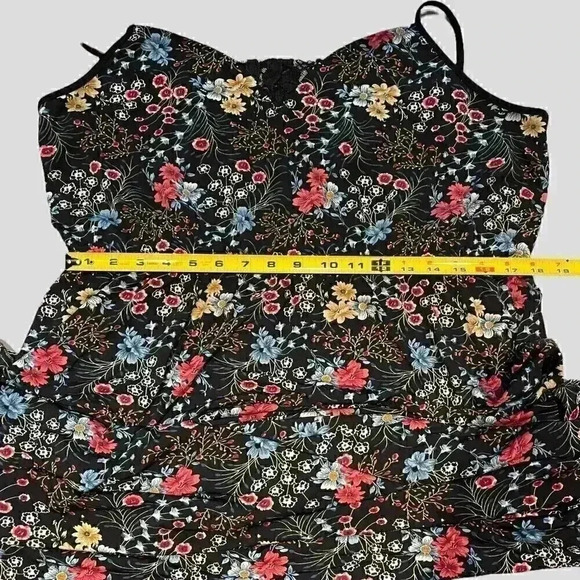Warehouse One maxi black floral‎ sleeveless dress size 1X - Picture 4 of 8